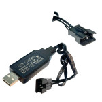 کابل شارژر دوسل 7.4 ولتی سوکت << SM-4PIN>> با محافظ شارژ 