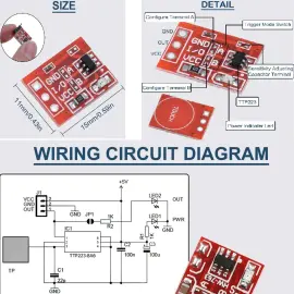 ماژول سنسور تاچ خازنی Mini TTP223