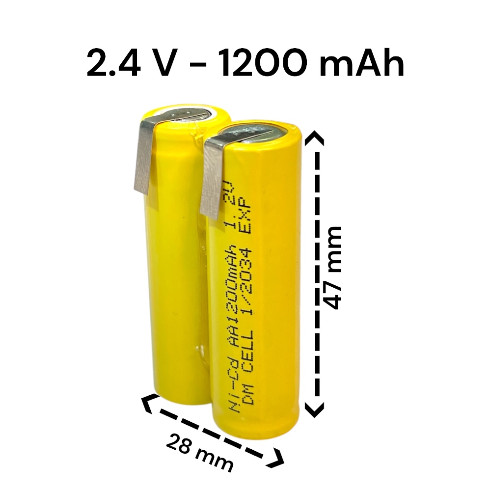 باتری ریش تراش 2.4 ولت 1200mAh قلمی باتری ریش تراش 2.4 ولت 1200mAh قلمی
