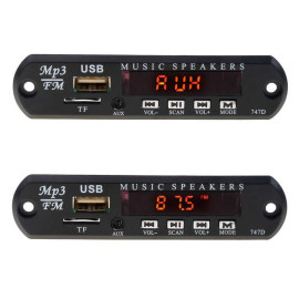 برد پخش کننده 12 ولت USB MP3 player بلوتوث دار  پشتیبانی از MicroSD و USB با ریموت کنترل 