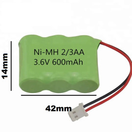 باتری NI-MH 2/3AA 600mAh 2.4V