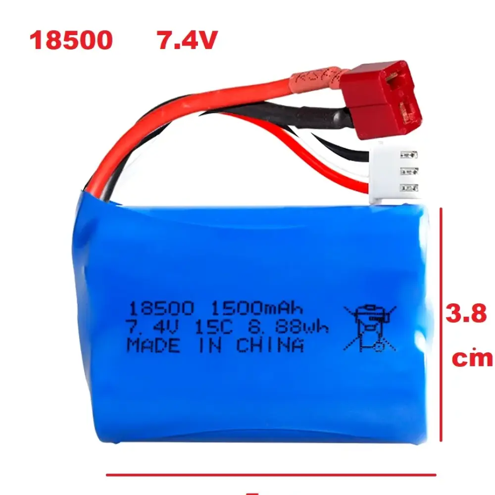 باتری لیتیوم 7.4V 1500mAh 18500 برند الکترا