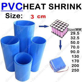 شیرینگ PVC حرارتی نازک عرض 3 سانت یک متر روکش حرارتی باتری 18650