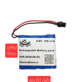 باتری شارژی اسباب بازی 4.8 ولت 700 میلی امپر SM Plug | باتری ماشین کنترلی 4.8 ولت