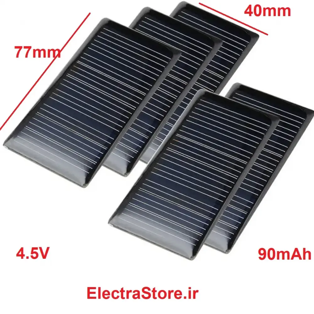 سلول خورشیدی 4.5V 90MA پنل خورشیدی اپوکسی 55*40 میلی متر  4.5 ولت  