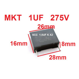 خازن MKT 1UF/275V X2  - خازن 1 میکرو <<مشکی>>