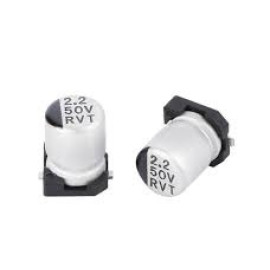 خازن SMD الکترولیت ES 2.2uf/50V smd سایز  5x5.3mm