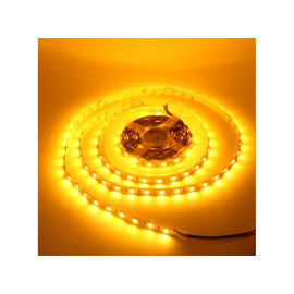 LED ال ای دی  نواری زرد درشت 5050 ولتاژ راه اندازی 12 ولت ، دارای سطح نیمکره ای ضد آب با برچسب 