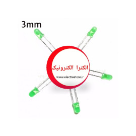 ال ای دی سبز LED 3mm خودرنگ